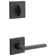 La Jolla Handleset with Single Cylinder Deadbolt and Contemporary Door Lever and Square Rosette