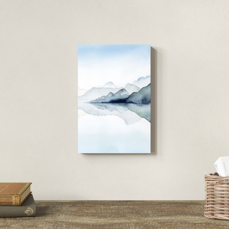 «Glacial II», peinture sur toile, H 12 po x l 8 po, Toile tendue