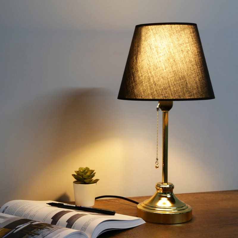 Lampe de table en métal, Noir