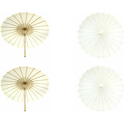 Koyal Wholesale 32-inch Turquoise Paper Parasol 4-pack