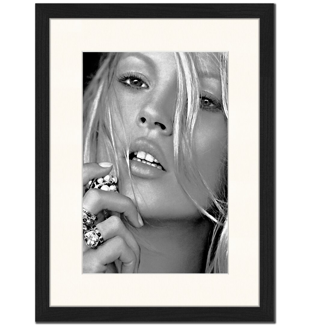 Gerahmtes Poster Kate Moss