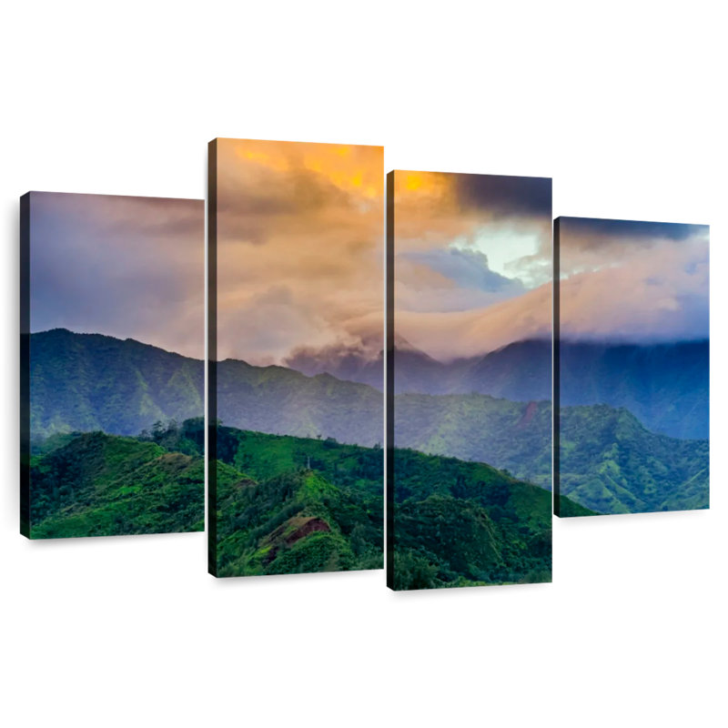 Gillard Cloudy Kauai Island, 54" H x 84" W