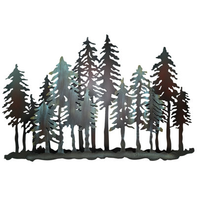 Metal Abstract Forest 28.9" x 19" Hanging Wall Décor