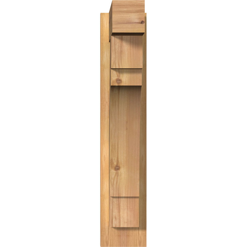Persienne en bois Merced Block Rustic Timber, P 16 po x H 28 po, 6" W Douglas Fir (Rough Sawn)