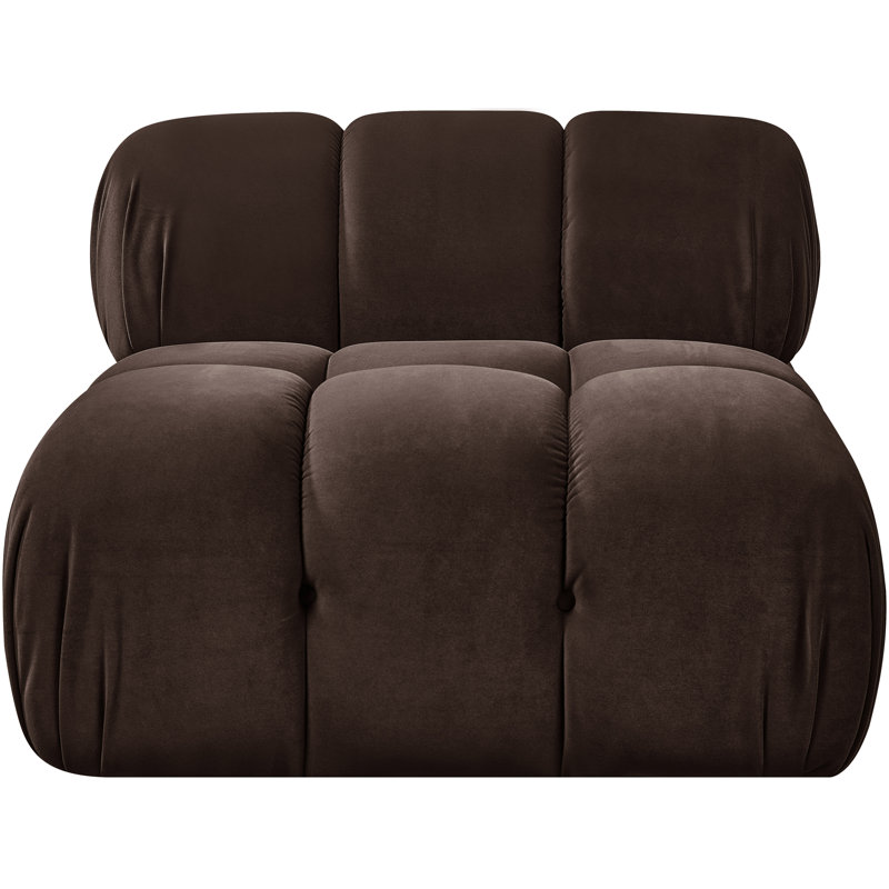 Fauteuil modulaire Lindenwold, Velours brun
