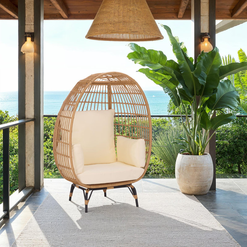 Emmett Outdoor Lounge Chair, Beige