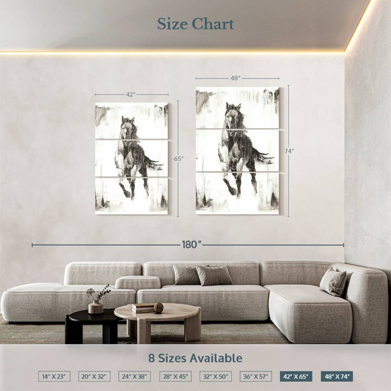 Brampt Rustic Black Stallion II, 74" H x 48" W