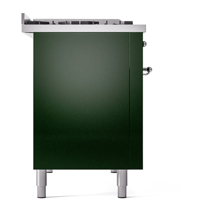 ILVE Nostalgie II 48 Dual Fuel Range , Emerald Green/Chrome, Liquid Propane