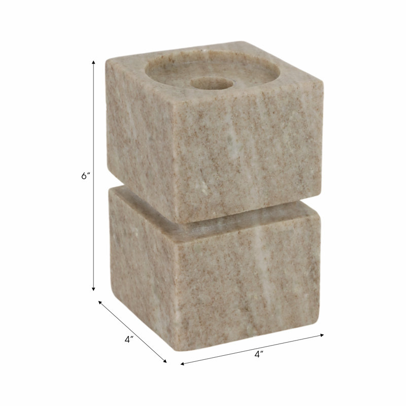 Pillar Candle Holder, 6" H x 4" W x 4" D