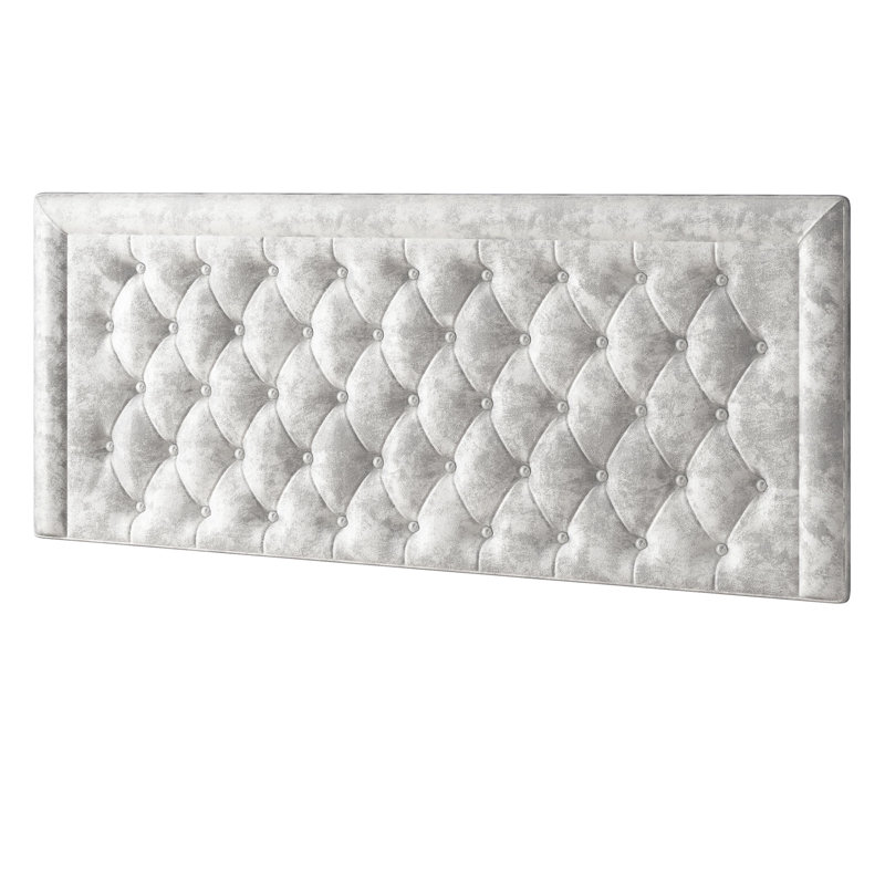Scarborough Upholstered Headboard, Silver, Double (4'6)