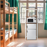 3 Tier Mini Fridge Stand With Storage For Dorm,Over Mini Fridge Multipurpose Storage Shelf Rack Standing Organizer