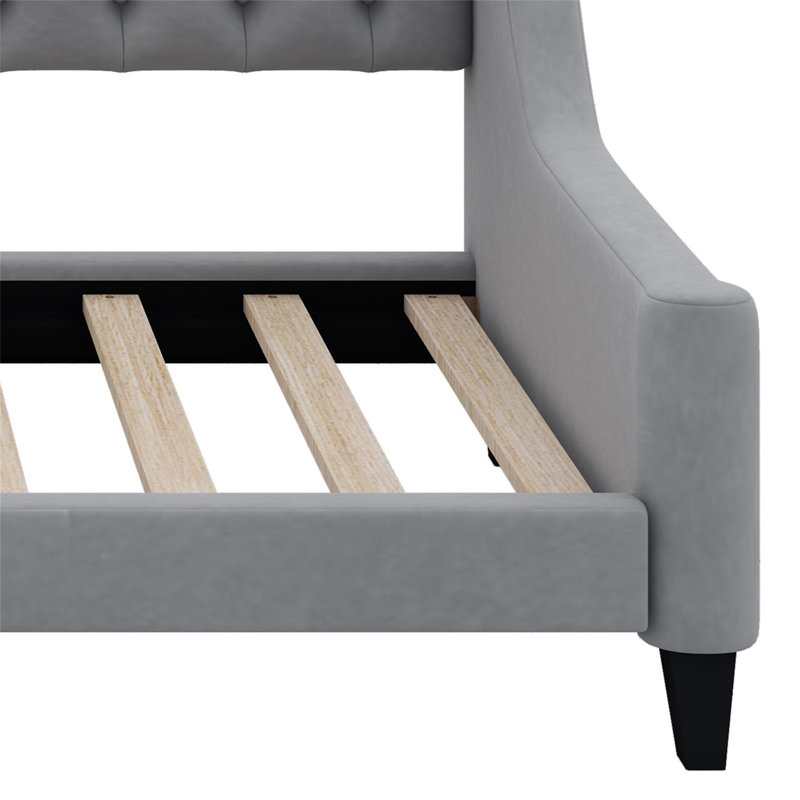 Lit de jour Breannon, Lit simple, gris