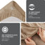 Grand drap 4 pièces taupe - 100% ultra doux et ajusté 2 taies d'oreiller brossées des deux côtés Velours lavable à la machine