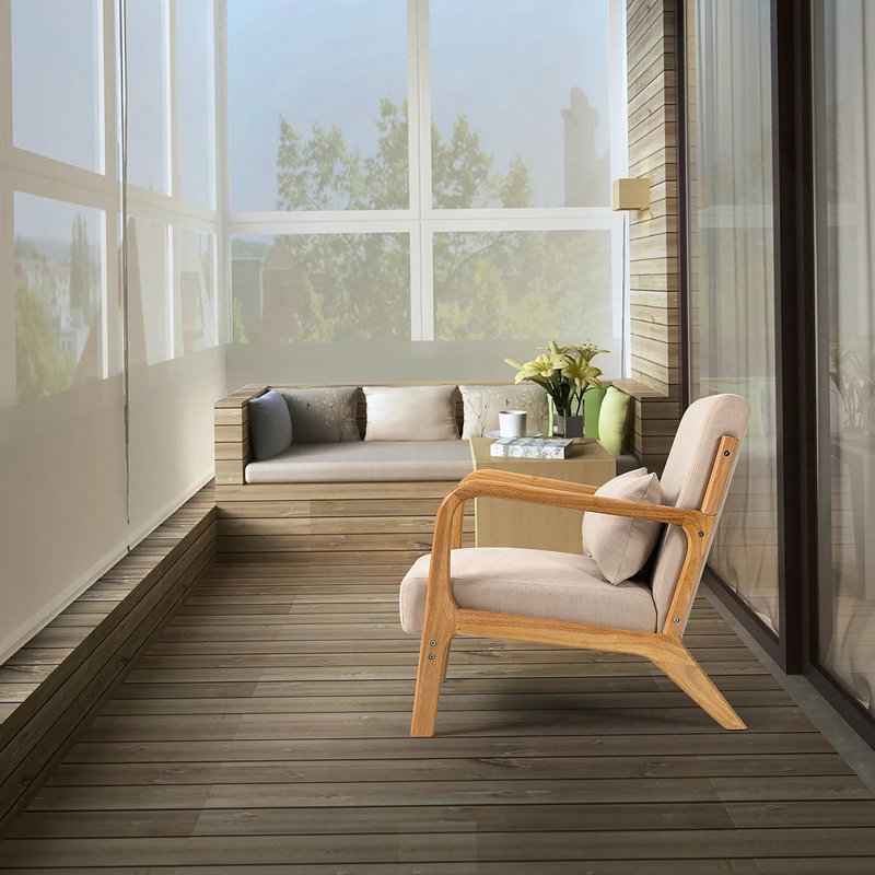 Canapé confortable de style Mid-Century moderne avec fabrication en bois robuste, Gris
