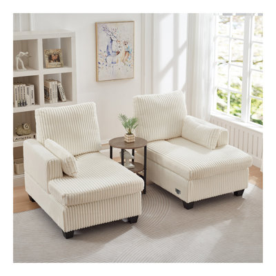 Causeuse à accoudoirs carrés en velours côtelé Fluffy, canapé assis ou couché avec dossier réglable, chaise longue peu encombrante pour le salon, la chambre à coucher et un appartement