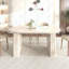 Table de salle à manger extensible pour 4 à 8 personnes, table de cuisine ovale avec base en bois pour le salon familial