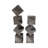 25" Lyon Large Silver Cube Statuary