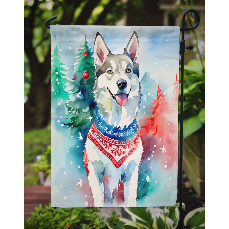 Drapeau de jardin en polyester à 2 faces, H 15,5 po x l 11,25 po
