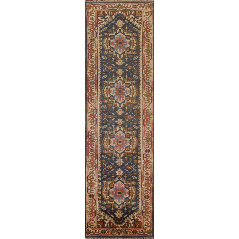 Tapis de couloir géométrique Heriz Serapi