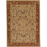 Oriental Area Rug in Camel/Red/Gray