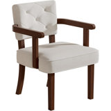 19" High Plush Upholstered Solid Wood Lounge Chair for Living Room, Bedroom and Study - Comfortable Contemporary Style Furniture