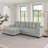 L-Shaped Sectional Sofa With 8 Pillows And Ottoman-1773232842