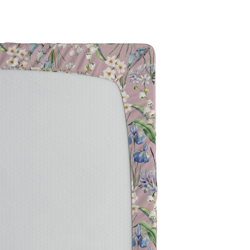 Microfiber Floral Fitted Sheet, Full Fitted Sheet