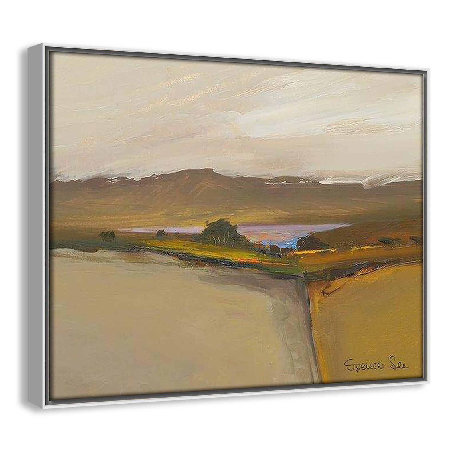 Mack "Heaven and Earth IV" Print, 12.5'' H x 15.5'' W x 2'' D, White Framed