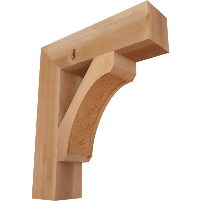 Support en bloc de cèdre rouge occidental l 5 1/2 po x P 24 po x H 28 po, Cèdre rouge, Lisse, H 28 po x l 5,5 po x P 24 po