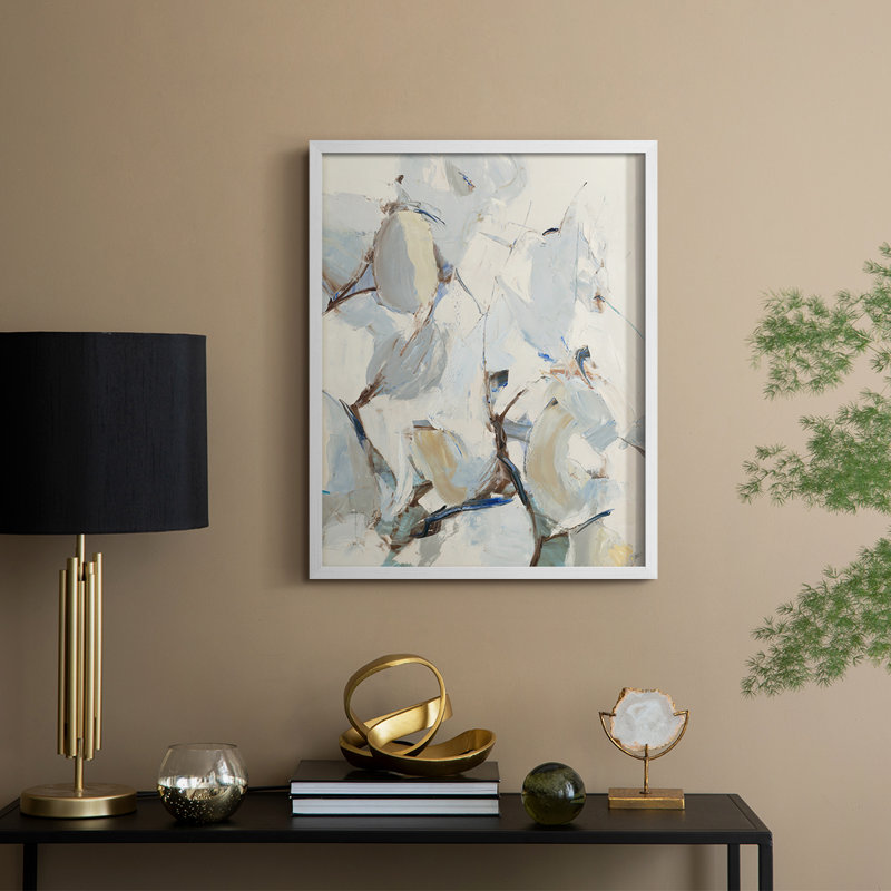 Reproduction encadrée Gallery, vent et poirier - bois massif, H 11 po x l 9 po, Blanc