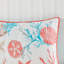Courtepointe en coton 6 pièces avec coussins décoratifs, taille corail double / grand, coquillages et coraux imprimés, tissu en mélange doux, vermicelle, bord de mer, lavable en machine double / grand, literie brodée Starfish-128738022-128738023