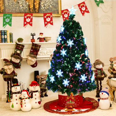 Lighted Artificial Pine Christmas Tree