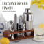 Ensemble de barman 10 pièces avec support en acajou Zulay Kitchen Mixology & Craft