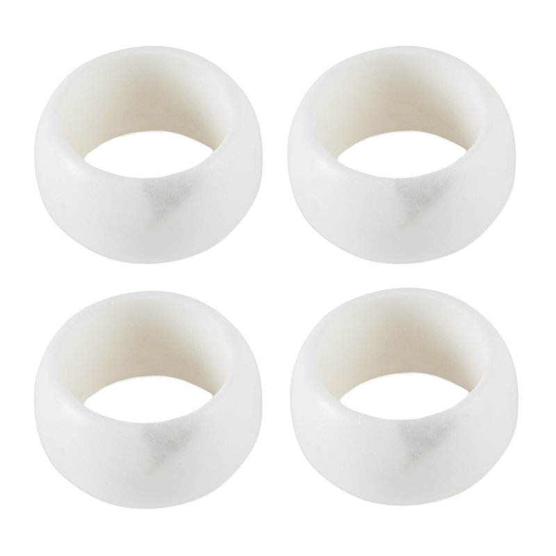  Marble Band Napkin Ring Set/4