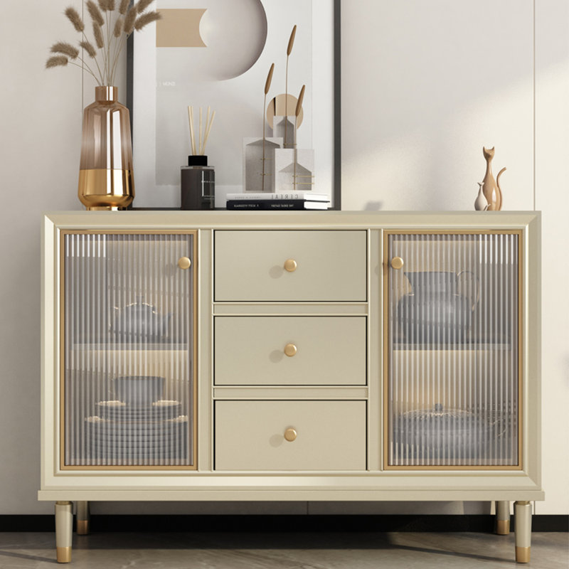 Armoire de rangement simple en bois massif de luxe léger