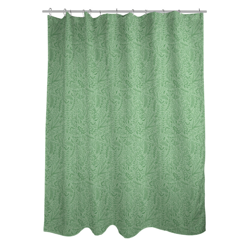Katelyn Elizabeth Floral Shower Curtain, Light Green