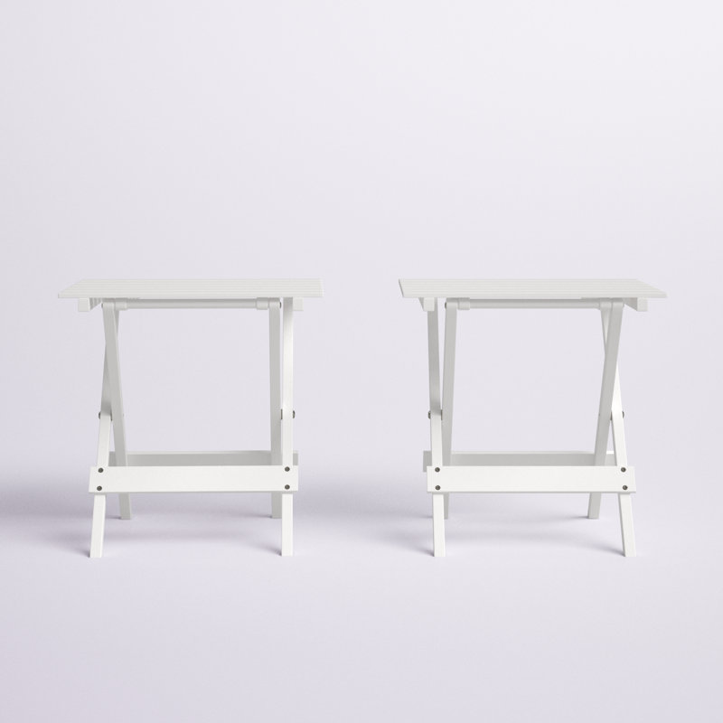 Table d'appoint Aubreonna, Blanc