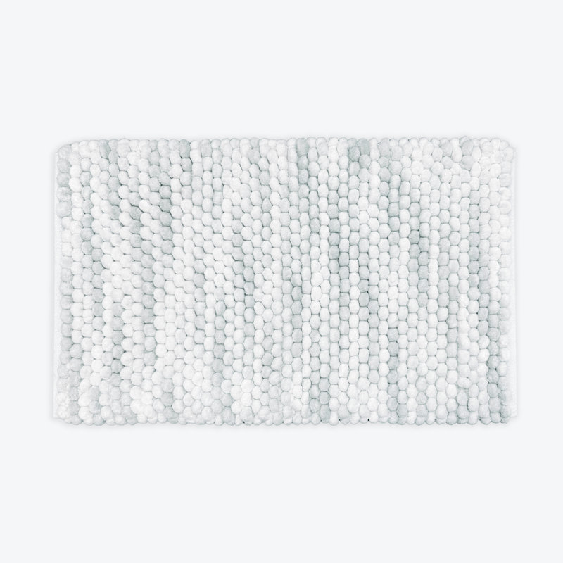 Rozelia Cotton Blend Non-Slip Bath Mat, Grey