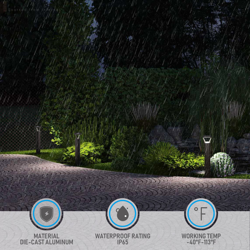 Commercial Grade 3CCT Landscape Bollard Integrated LED Metal Bollard Light