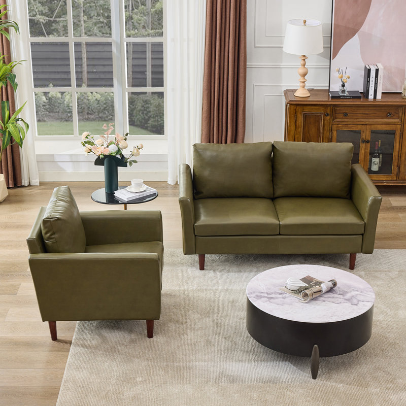 Ensemble de salon 2 pièces Bobur, Vert olive