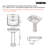 MiraForm 23.06 in. Wx 18.50 in. D Rectangular Pedestal Combo Single Bowl White Ceramic Bathroom Sink with Overflow Drain
