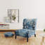 Winters Flowers Embrace Pointillism - Fauteuil de chambre rembourré scandinave, fauteuil d'appoint blanc