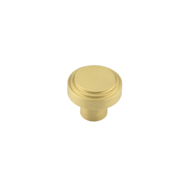 Hoxton 30mm Diameter Round Knob, Satin Brass
