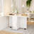 Folding Dining Table with Drawers and Cabinets-866305592