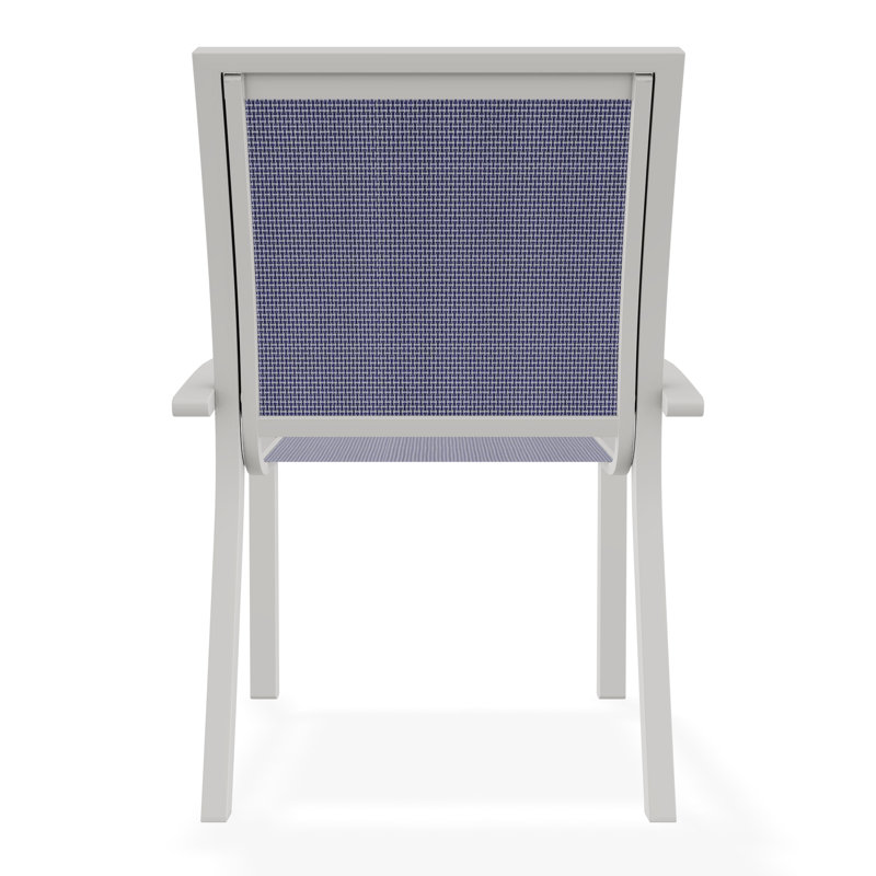 Chaise de café empilable Kendall, Neige, Brise