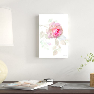 «Gentle Rose I» par Danhui Nai, peinture sur toile tendue