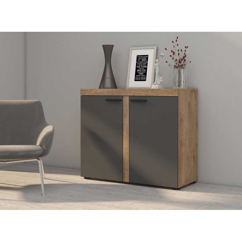 Nikolov 97Cm W Combi Chest, Lefkas Oak/Graphite