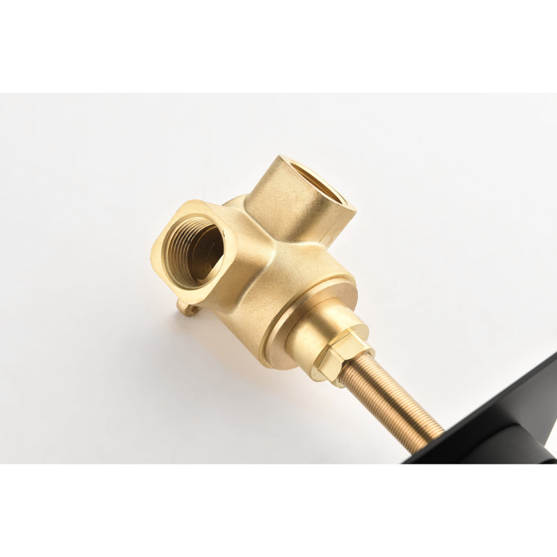 Régulateur de volume de douche 3/4 "à très haut débit - Noir mat, poignée réglable pour le métal coulé, le laiton et l'eau