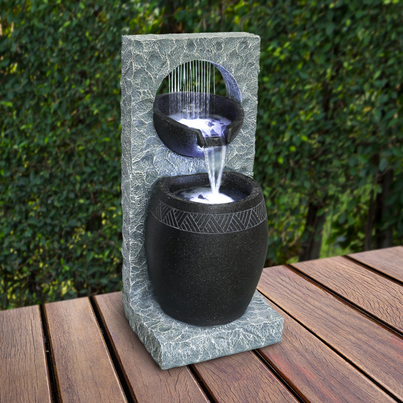 Fontaine 32 pouces Cascata avec pompe écoénergétique et éclairage DEL