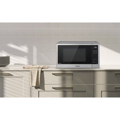 Panasonic NNST67KSC Mid Size 1200W Genius Inverter Microwave Oven, 15 Auto Cook Menus, Child Lock, Stainless Steel
